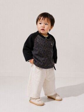 Marks & Spencer Baby Teddy Knit Cardigan Jacket 12-18M Lined Cozy Sweater